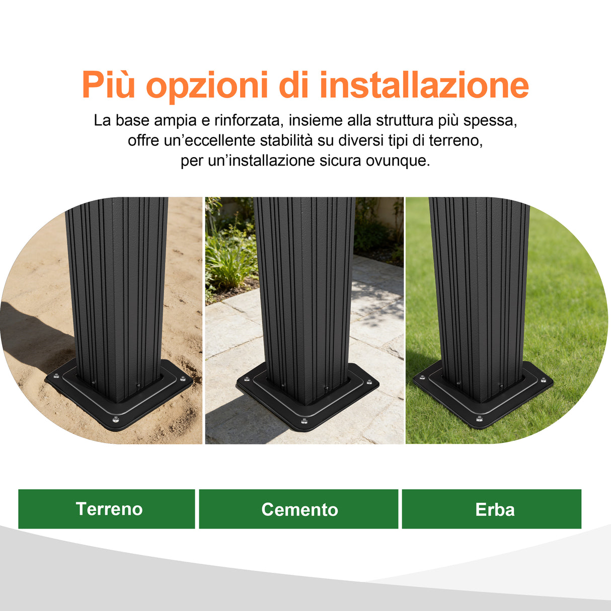 Patioslife Luxury Haven Pergola da Giardino in Alluminio con Tetto Doppio Ventilato, Colonne 120×120 mm, Grondaie e Tende – Ideale per Cortile e Giardino