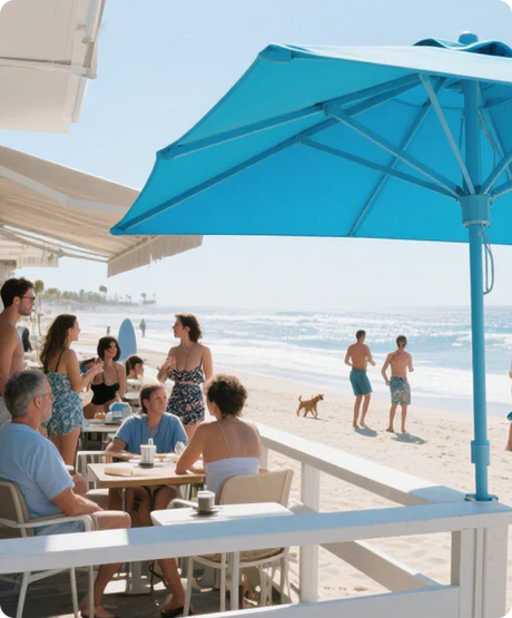 Consigli pratici per usare un ombrellone a sbalzo in riva al mare