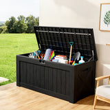 Scatola da Esterno in Resina, Grande Contenitore Impermeabile per Arredamento da Patio, Attrezzi da Giardino e Accessori per Piscina, Bloccabile, Resistente ai UV