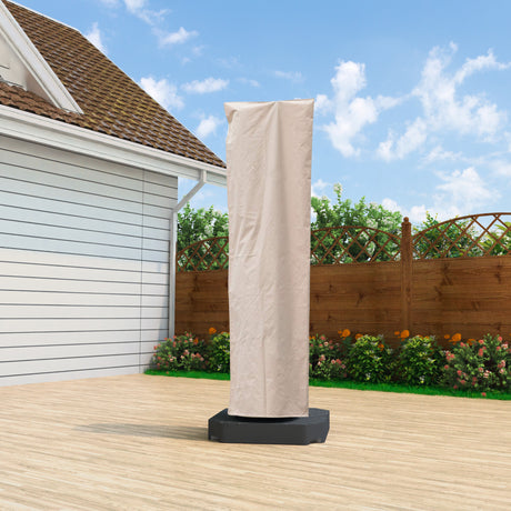 Patioslife Aegis Copertura Ombrellone – Protezione tutto l’anno con zip e cordino, tessuto Oxford 600D, impermeabile e resistente ai raggi UV, protegge da ruggine e scolorimento, per giardino e terrazzo