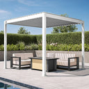 Patioslife Atlantic - Pergola Bioclimatica Autoportante in Alluminio con LED Integrati | Tetto a Lamelle Orientabili per Giardino, Terrazzo e Piscina