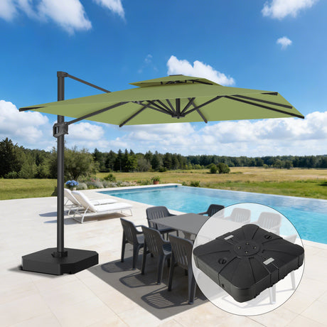 Patioslife Aegis Pro™ Ombrellone a Braccio con Base Incrociata, Struttura Robusta e Palo in Alluminio Verniciato a Polvere – Ombrellone da Giardino e Patio per Esterni