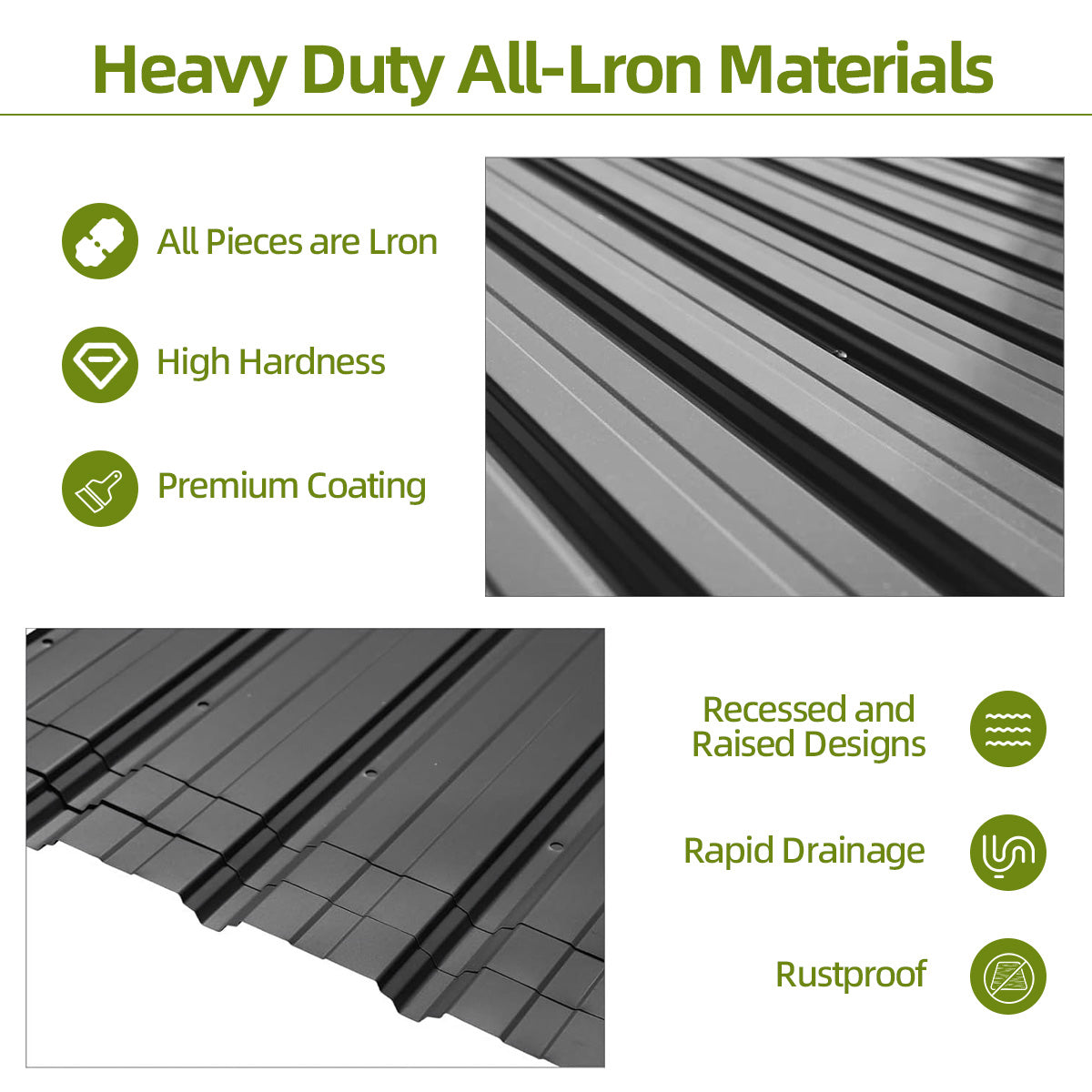 Patioslife Haven Gazebo da Giardino a Tetto Rigido Montato a Parete in Alluminio, Pergola Resistente per Giardino, Cortile o Terrazza, Tetto per Esterni