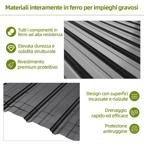 Patioslife Haven Gazebo da Giardino a Tetto Rigido Montato a Parete in Alluminio, Pergola Resistente per Giardino, Cortile o Terrazza, Tetto per Esterni