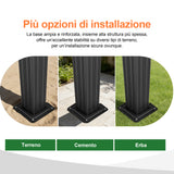 Patioslife Luxury Haven Gazebo da Giardino in Alluminio con Tetto Doppio Ventilato, Grondaie per il Draining, Colonne da 120×120 mm e Tende – Gazebo da Esterno Popolare per Cortile e Giardino