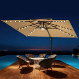 Patioslife Aegis Pro Ombrellone a Braccio con Luci LED, Struttura in Alluminio Rinforzato e Verniciato a Polvere — Ombrellone da Giardino e Patio per Esterni