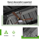 Patioslife Luxury Haven Gazebo da Giardino in Alluminio con Tetto Doppio Ventilato, Grondaie per il Draining, Colonne da 120×120 mm e Tende – Gazebo da Esterno Popolare per Cortile e Giardino