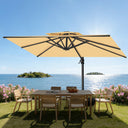 Patioslife Aegis Pro Ombrellone a Braccio con Base Incrociata, Struttura Robusta e Palo in Alluminio Verniciato a Polvere – Ombrellone da Giardino e Patio per Esterni