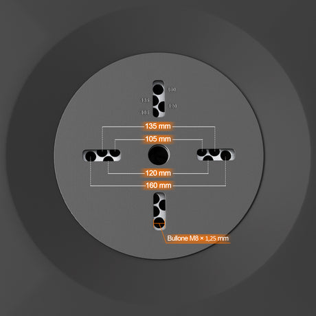 Base robusta per ombrello a braccio Patioslife con ruote bloccabili fino a 400 kg, supporto modulare decorativo, compatibile con la serie Aegis e la maggior parte degli ombrelli a sbalzo, ideale per terrazzi, giardini, prati e bordi piscina