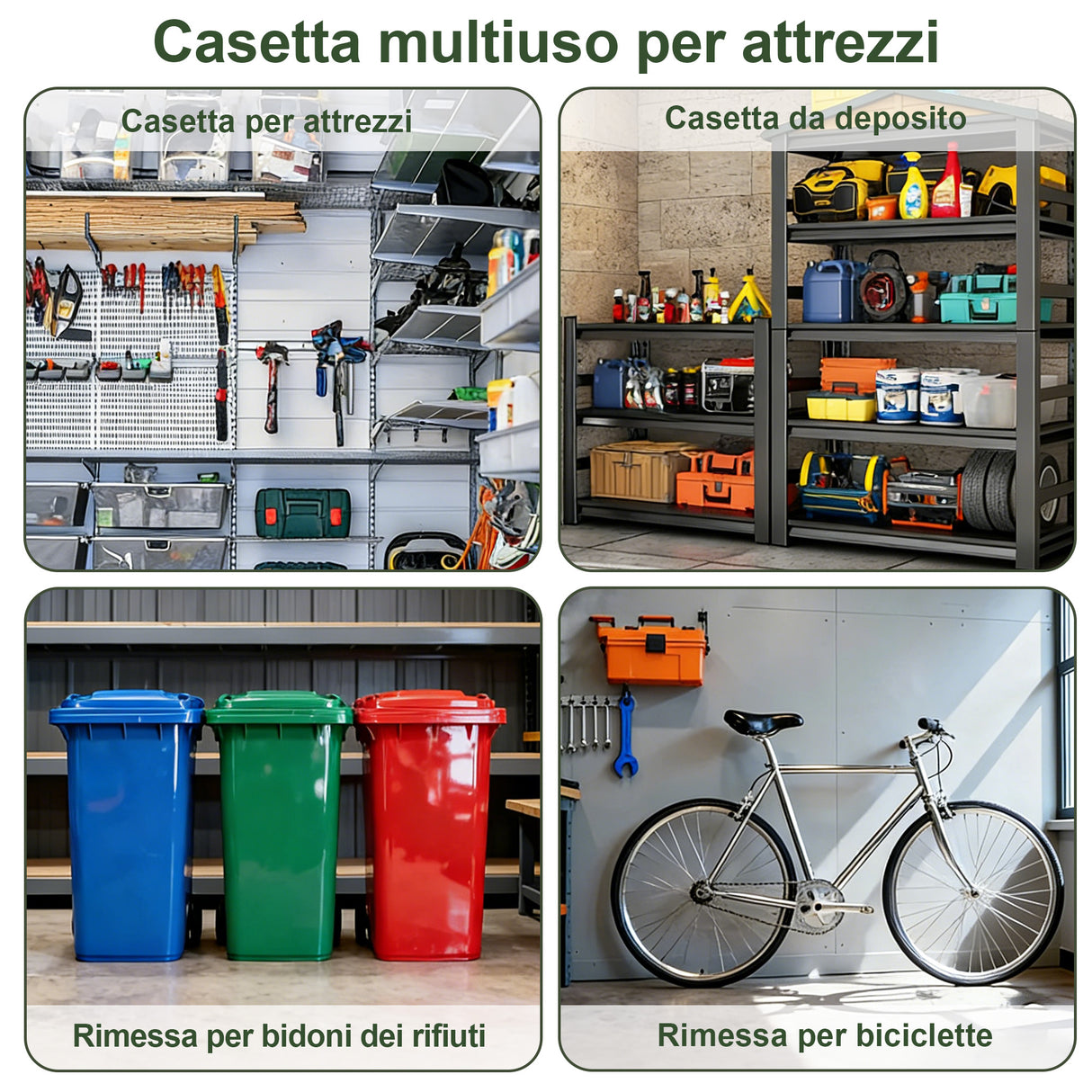 Patioslife YardVault Casetta da Giardino in Resina con Pavimento Impermeabile, Finestra e Porta con Serratura – Shed da Giardino Esterno, Protezione per Attrezzi e Giardino