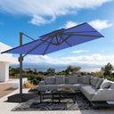 Patioslife Aegis Pro Ombrellone a Braccio con Base Incrociata, Struttura Robusta e Palo in Alluminio Verniciato a Polvere – Ombrellone da Giardino e Patio per Esterni