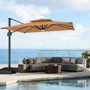 Patioslife Aegis Pro Ombrellone a Braccio con Luci LED, Struttura in Alluminio Rinforzato e Verniciato a Polvere — Ombrellone da Giardino e Patio per Esterni