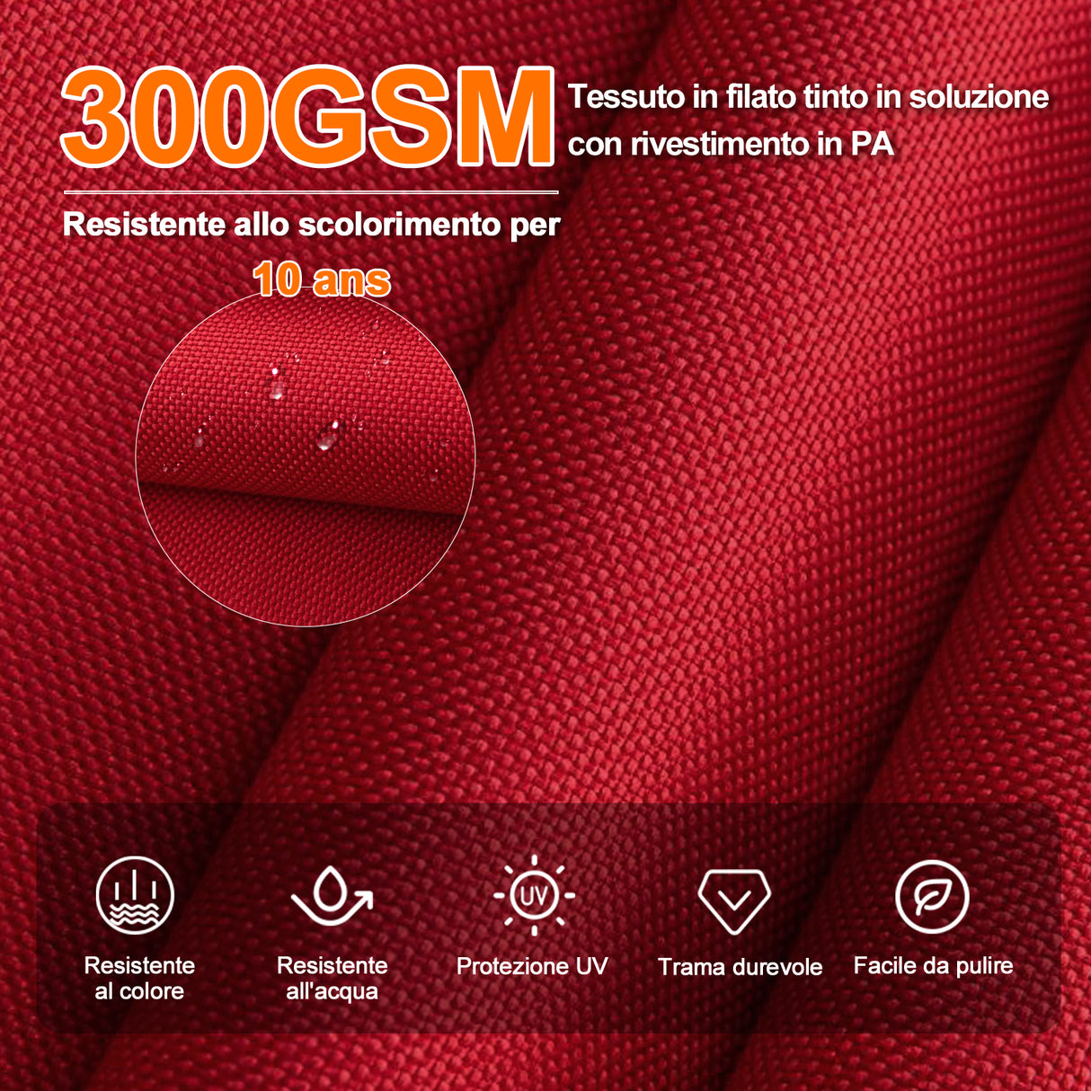 Patioslife Aegis Premium Ombrellone a Braccio con Luci LED a Striscia su Tutte le Stecche, Stecche in Fibra di Vetro, Palo in Alluminio Verniciato a Polvere e Copertura Protettiva – Ombrellone da Giardino e Patio di Lusso per Esterni