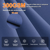 Patioslife Aegis Premium Ombrellone a Braccio con Luci LED a Striscia su Tutte le Stecche, Stecche in Fibra di Vetro, Palo in Alluminio Verniciato a Polvere e Copertura Protettiva – Ombrellone da Giardino e Patio di Lusso per Esterni