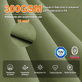 Patioslife Aegis premium – Ombrellone a braccio con luci LED su tutte le stecche, stecche in fibra di vetro e palo in alluminio verniciato