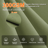 Patioslife Aegis Premium Ombrellone a Braccio con Luci LED a Striscia su Tutte le Stecche, Stecche in Fibra di Vetro, Palo in Alluminio Verniciato a Polvere e Copertura Protettiva – Ombrellone da Giardino e Patio di Lusso per Esterni