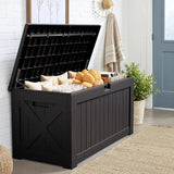 Scatola da Esterno in Resina, Grande Contenitore Impermeabile per Arredamento da Patio, Attrezzi da Giardino e Accessori per Piscina, Bloccabile, Resistente ai UV