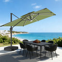 Patioslife Aegis Premium – Ombrellone a Braccio 3x4 m da Giardino e Patio con Luci LED su Tutte le Stecche, Stecche in Fibra di Vetro, Palo in Alluminio Verniciato