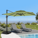 Patioslife Aegis Pro Ombrellone a Braccio con Base Incrociata, Struttura Robusta e Palo in Alluminio Verniciato a Polvere – Ombrellone da Giardino e Patio per Esterni