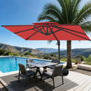 Patioslife Aegis Pro Ombrellone a Braccio con Base Incrociata, Struttura Robusta e Palo in Alluminio Verniciato a Polvere – Ombrellone da Giardino e Patio per Esterni