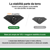 Patioslife Luxury Haven Gazebo da Giardino in Alluminio con Tetto Doppio Ventilato, Grondaie per il Draining, Colonne da 120×120 mm e Tende – Gazebo da Esterno Popolare per Cortile e Giardino