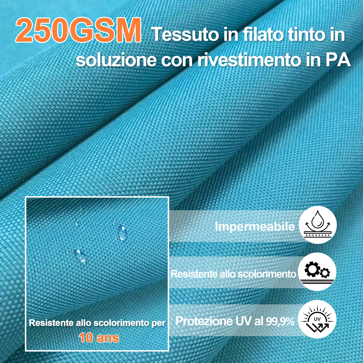 Patioslife Aegis Pro Ombrellone a Braccio con Luci LED, Struttura in Alluminio Rinforzato e Verniciato a Polvere — Ombrellone da Giardino e Patio per Esterni