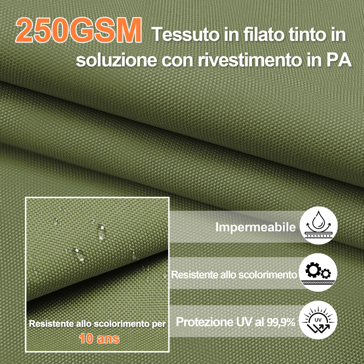 Patioslife Aegis Pro™ Ombrellone a Braccio con Base Incrociata, Struttura Robusta e Palo in Alluminio Verniciato a Polvere – Ombrellone da Giardino e Patio per Esterni