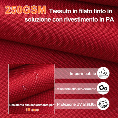 Patioslife Aegis Pro™ Ombrellone a Braccio con Base Incrociata, Struttura Robusta e Palo in Alluminio Verniciato a Polvere – Ombrellone da Giardino e Patio per Esterni