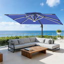 Patioslife Aegis Premium – Ombrellone a Braccio 3x4 m da Giardino e Patio con Luci LED su Tutte le Stecche, Stecche in Fibra di Vetro, Palo in Alluminio Verniciato