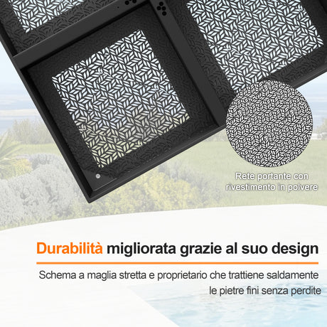 Base robusta per ombrello a braccio Patioslife con ruote bloccabili fino a 400 kg, supporto modulare decorativo, compatibile con la serie Aegis e la maggior parte degli ombrelli a sbalzo, ideale per terrazzi, giardini, prati e bordi piscina