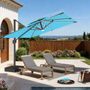 Patioslife Aegis Premium – Ombrellone a Braccio 3x4 m da Giardino e Patio con Luci LED su Tutte le Stecche, Stecche in Fibra di Vetro, Palo in Alluminio Verniciato