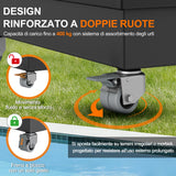 Patioslife - Base per Ombrellone a Braccio fino a 400kg | Supporto Carrellato Modulare con Ruote e Freno, Compatibile serie Aegis e Ombrelloni a Sbalzo