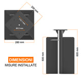 Patioslife Aegis Base Ombrellone a Braccio Interrata ad Alta Resistenza – Acciaio con Doppia Verniciatura Profondità 61cm – Massima Stabilità Anti-Vento per Giardino, Terrazza e Cemento