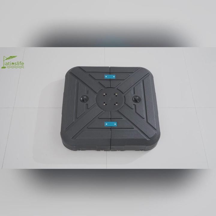 Patioslife – Base per Ombrellone a Braccio con Ruote 115–200 kg | Zavorra Riempibile in HDPE, Supporto Mobile per Giardino e Patio
